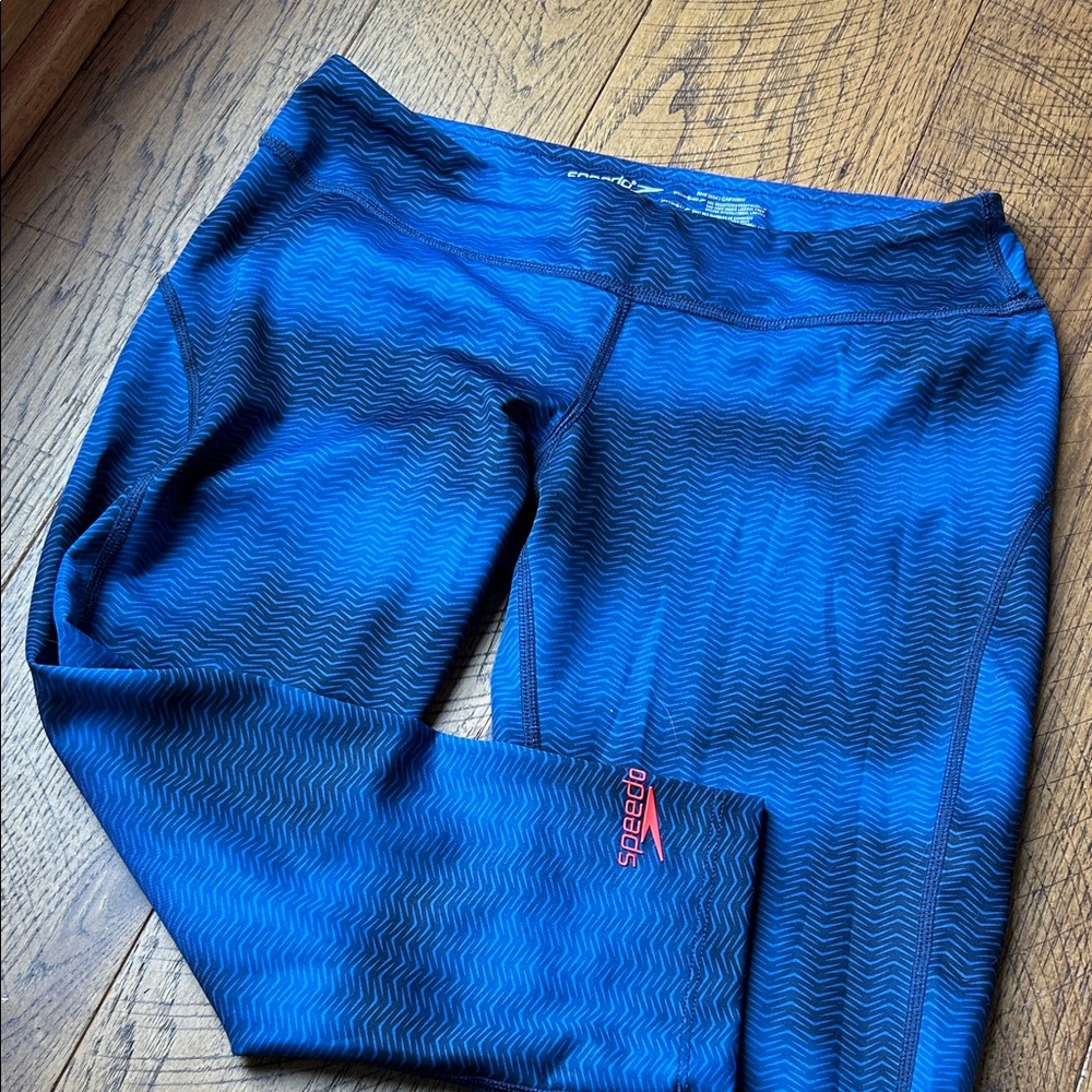Speedo Blue Zigzag Leggings